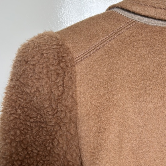 FENDI jacket teddy coat 38 40 small faux shearling logo women’s wool blazer - Picture 9 of 16